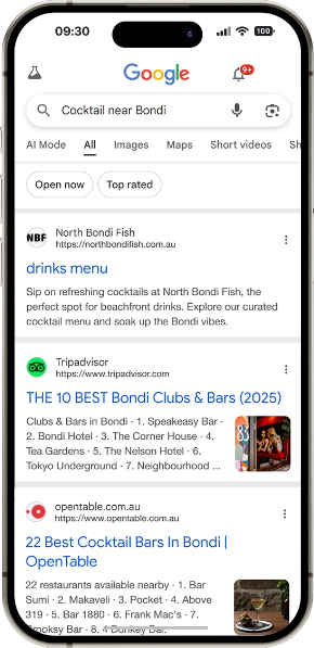 Google Search hotels sydney
